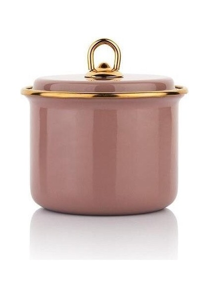 Mini Emaye Tencere 16 Cm, Şık ve Kullanışlı, Pembe Renkli, Mutfakta Keyifli Anlar Için