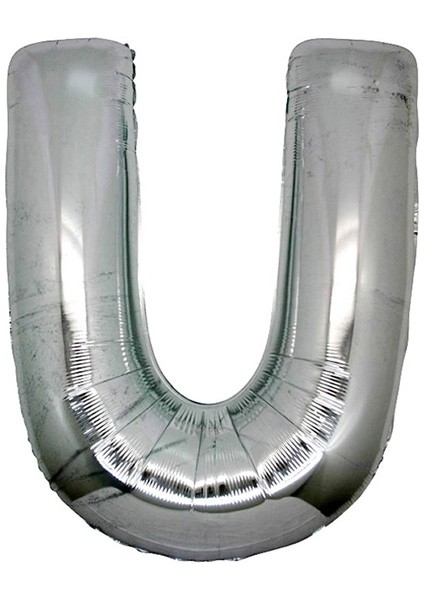 Gümüş Rengi Folyo Harf Balon 1 Metre