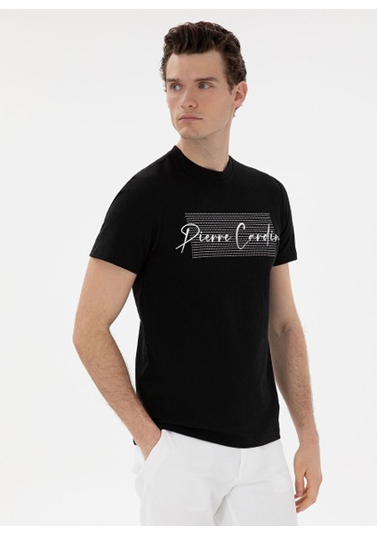Siyah Erkek Slim Fit T-Shirt Varna