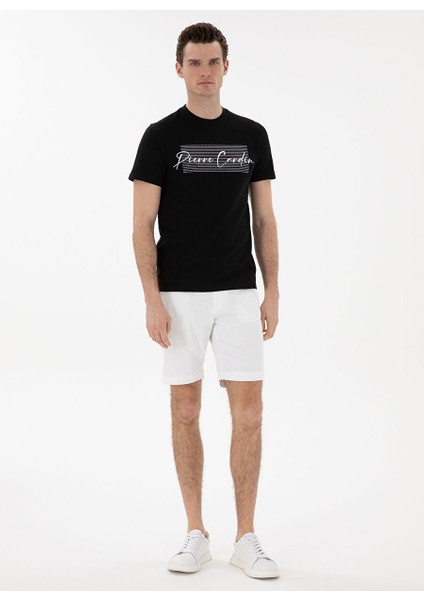 Siyah Erkek Slim Fit T-Shirt Varna fırsatları