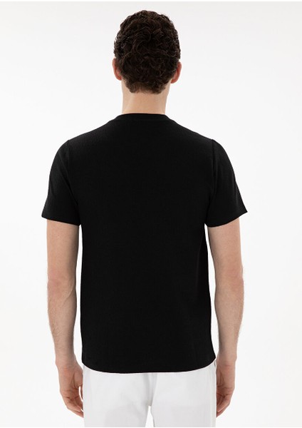 Siyah Erkek Slim Fit T-Shirt Varna indirimleri