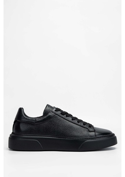 Erkek Hakiki Deri Siyah Taban Sneakers & Spor Ayakkabı