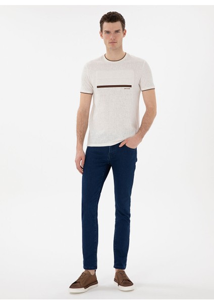 Ekru Erkek Slim Fit T-Shirt Kıko fırsatları