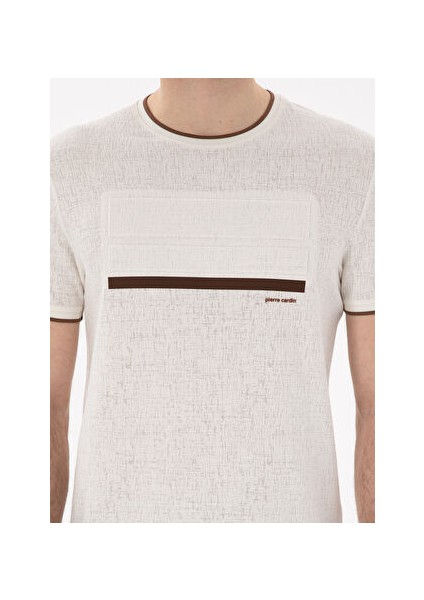 Ekru Erkek Slim Fit T-Shirt Kıko