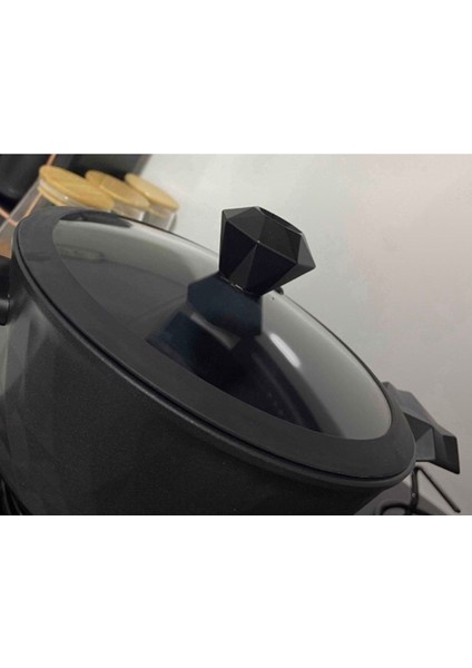 28 cm Silikon Cam Kapak ve Kulp, Siyah, Dayanıklı ve Kullanışlı Tasarım fiyatları