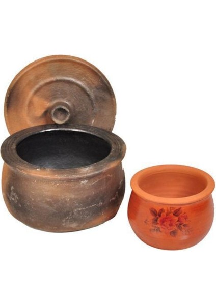 Küçük Boy Güveç 3 Kişilik 22X10CM, Kahverengi, Şık ve Kullanışlı Mutfak Gereci