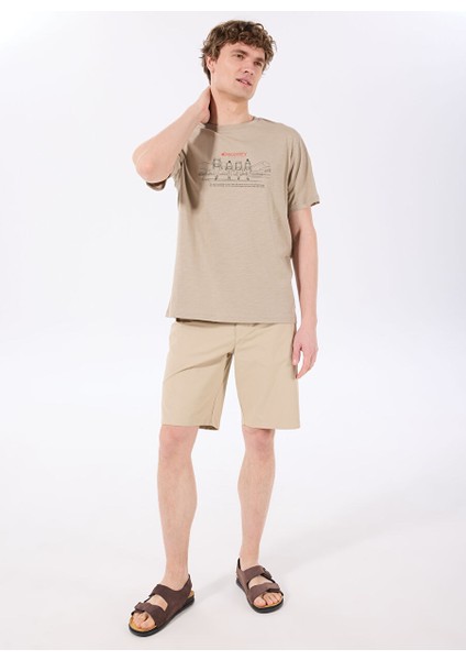 D5SM-TST3846 Açık Kahve Bisiklet Yaka Relaxed Fit Baskılı T-Shirt fiyatları