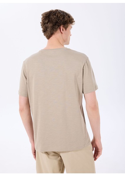D5SM-TST3846 Açık Kahve Bisiklet Yaka Relaxed Fit Baskılı T-Shirt indirimleri