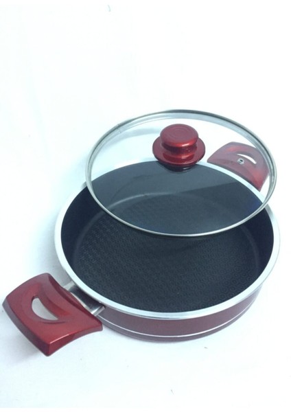 Şık ve Modern 24CM Derin Teflon Tencere, Kırmızı Renk Seçeneğiyle. modelleri