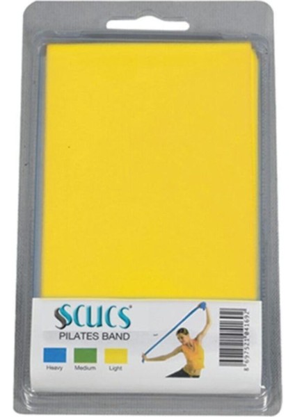 Sarı 8X120 cm Yumuşak Pilates Bandı, Esnek ve Dayanıklı Egzersiz Ekipmanı