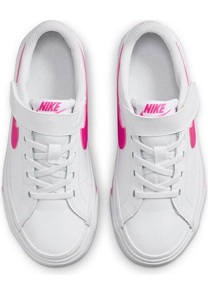 Beyaz Kız Çocuk Yürüyüş Ayakkabısı DA5381-124-NIKE Court Legacy (Psv)