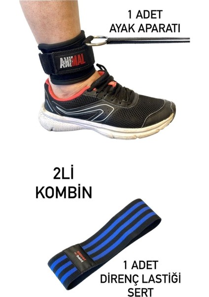 Pro Ayak Aparatı ve Direnç Lastiği Seti, Sert ve Şık Tasarım, Siyah Renk