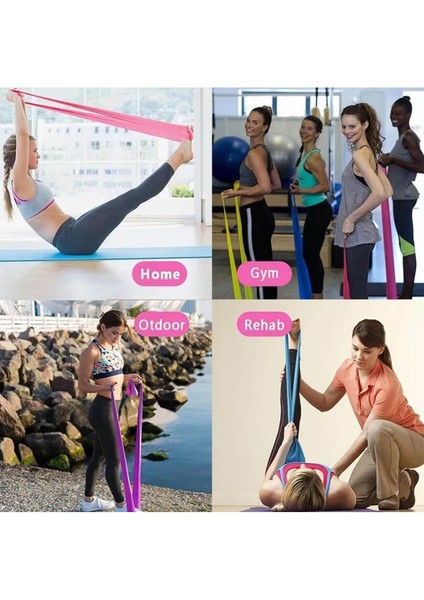 Sağlam Pilates Direnç Bandı 150CMX15CM Siyah, Egzersiz ve Spor Için Ideal