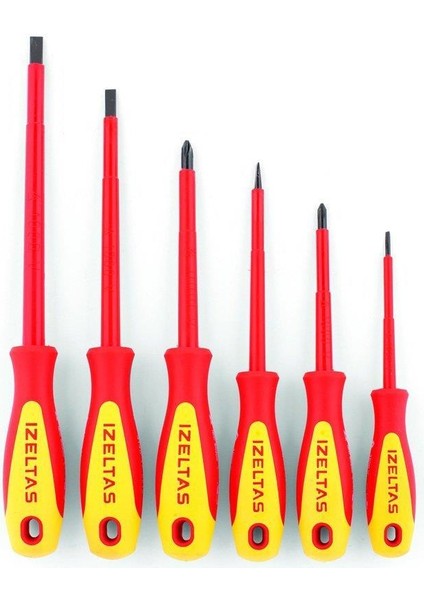 Izeltaş Tornavida Seti Izoleli Elektrikçi 6 Parça