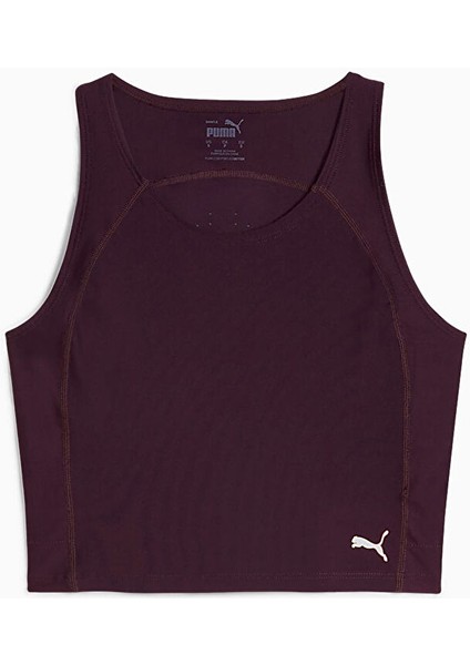 Bordo Kadın Slim Fit Düz Atlet 52574744RUN Ultraform Crop Tank W