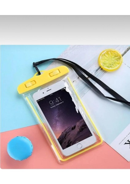 Tüm Telefonlara Uyumlu Su Geçirmez Deniz Havuz Altı Askılı Telefon Kılıfı