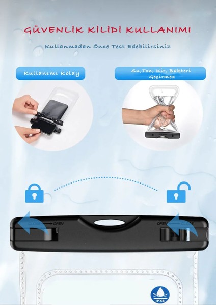 Tüm Telefonlara Uyumlu Su Geçirmez Deniz Havuz Altı Askılı Telefon Kılıfı fiyatları