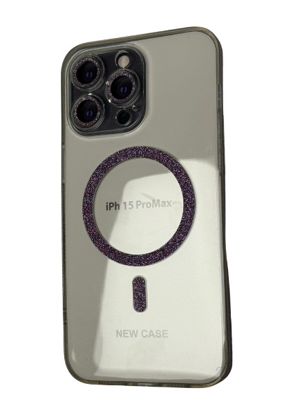 iPhone 15 Pro Max Magsafe Simli Şeffaf Kılıf Kırılmaz Cam Hediye modelleri