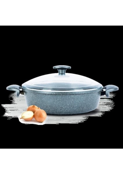 Gri Alüminyum Döküm Geniş Tabanlı Tencere 26CM 4.5lt modelleri