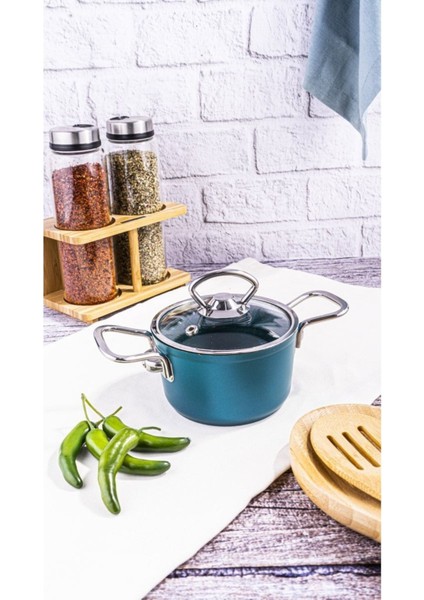 12CM Yeşil Granit Tencere, Dayanıklı ve Şık Mutfak Gereciği