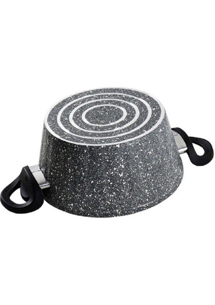 26 cm Granit Derin Tencere, Gri Cam Kapaklı, Dayanıklı ve Şık Tasarım modelleri