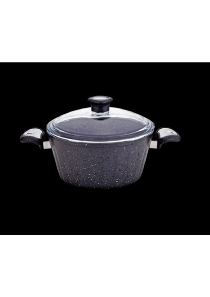 26 cm Granit Derin Tencere, Gri Cam Kapaklı, Dayanıklı ve Şık Tasarım indirimleri