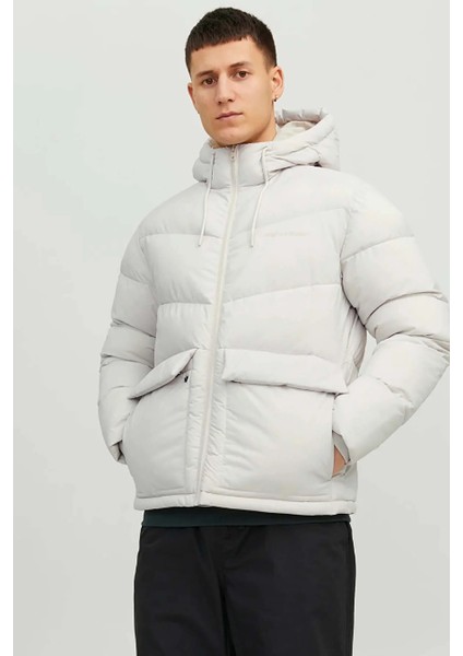 Erkek Kapüşonlu Puffer Mont - 12238849