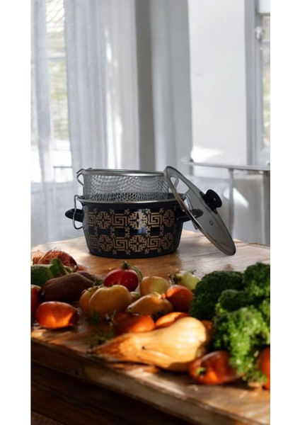 Emaye 22 cm 4 Lt Kızartma Tenceresi, Cips ve Kızartma Için Ideal Seçenek