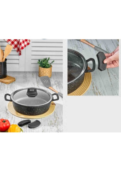 Granit Döküm Karnıyarık Tencere 22 Cm, Dayanıklı ve Şık Mutfak Gereci