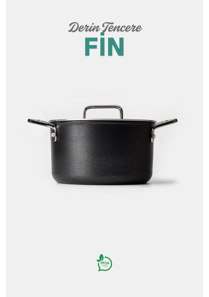 24 cm Derin Tencere, Siyah, Dayanıklı ve Sağlam Mutfak Gereci fiyatları