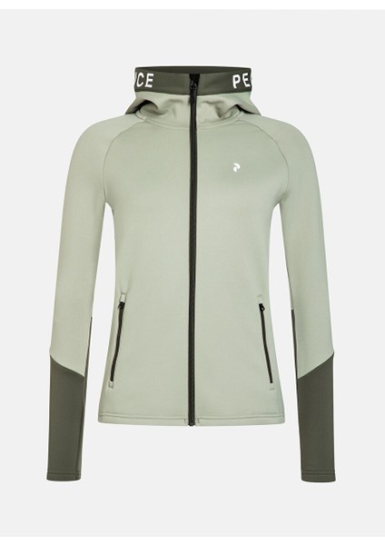 Açık Yeşil Kadın Kapüşon Yaka Sweatshirt G78879050_W Rider Mid Zip Hood