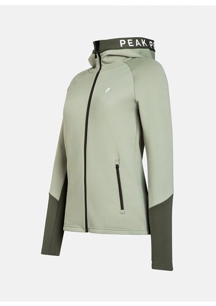 Açık Yeşil Kadın Kapüşon Yaka Sweatshirt G78879050_W Rider Mid Zip Hood modelleri