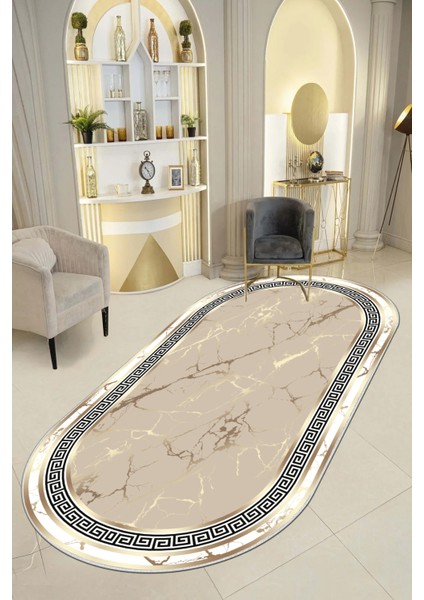 Kaymaz Taban Yıkanabilir Dijital Baskılı Halı Yolluk Mutfak Halısı