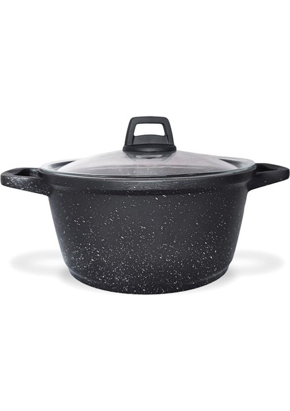 24CM Granit Döküm Derin Tencere, Dayanıklı ve Şık Tasarım