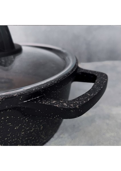 24CM Granit Döküm Derin Tencere, Dayanıklı ve Şık Tasarım fırsatları