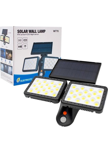 W770B Sensörlü 36 Cob Ledli Solar Aydınlatmalı Duvar Lambası (5047) fiyatları