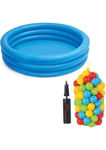 Renkli Deniz Top Havuzu Seti, 114 Cm, 100 Adet, 6 cm Çaplı, Eğlenceli Oyun Için Ideal