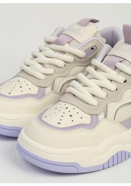 Benetton Beyaz Lila Kadın Spor Ayakkabı Ithal BNI-11571 fiyatları