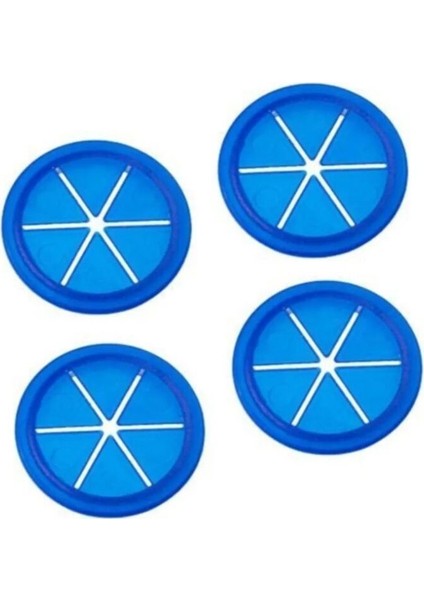 4'lü Mop Paspas Yedek Parça Seti, Cam Bezi Takma Düğmeleri, Mavi Renk