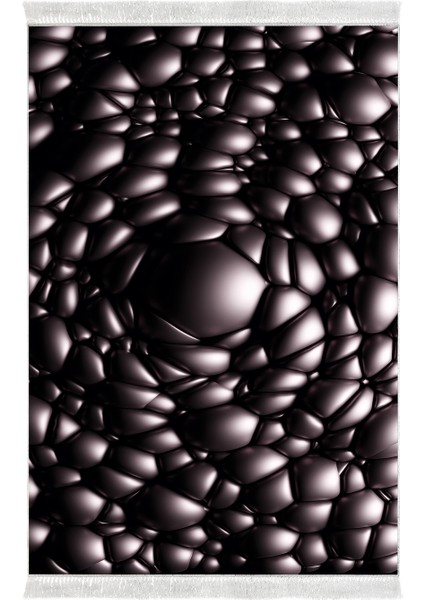 Kaymaz Dijital Mutfak & Salon Halı Trend Saçaklı Geometrik E5009 Siyah fiyatları