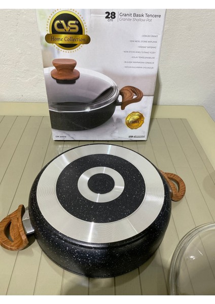 28CM Siyah Granit Tencere, Şık ve Dayanıklı Mutfak Gereci modelleri