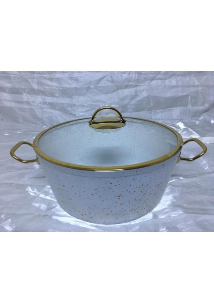 Beyaz Granit Gold 24 cm Derin Tencere, Sağlam ve Şık Mutfak Gereci fırsatları