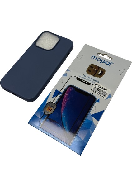iPhone 14 Pro Lacivert Silikon Kılıf Kırılmaz Cam Hediye modelleri