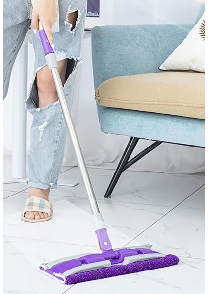 Pratik Mikrofiber Mop Seti, Mandallı, Bez Takılabilir, Temizlik Kolaylığı Sağlar