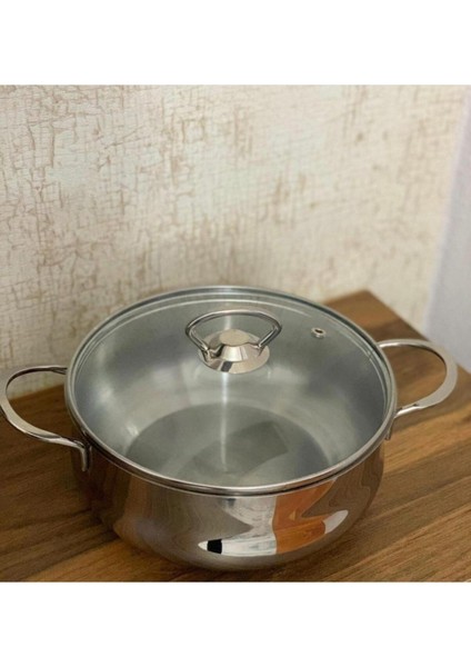 20 cm Çelik Tencere Cam Kapak Gri Renk fiyatları