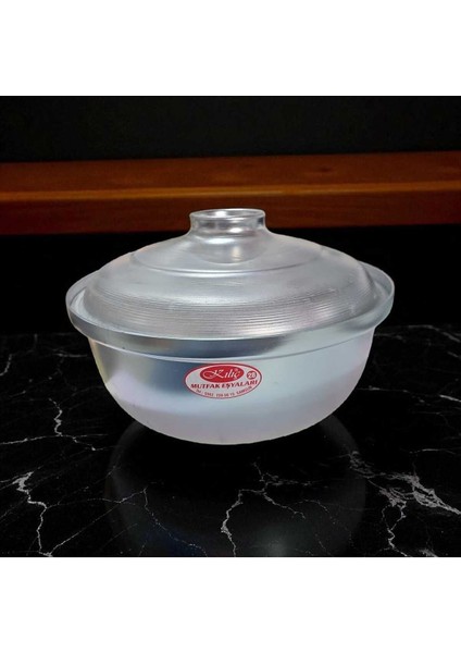 28 cm Hafif Alüminyum Tencere, Şık Gri Renkli Mutfak Gereci