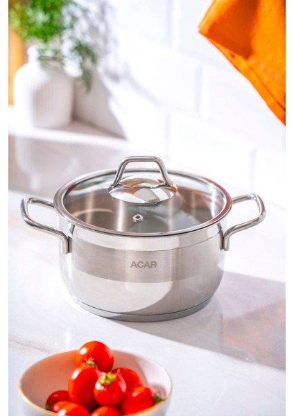 18 cm Çelik Derin Tencere, Sağlam ve Şık Tasarım