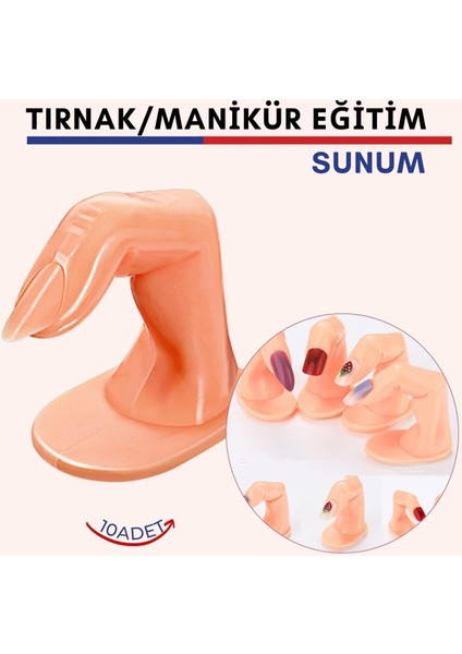 Manikür Eğitim ve Sunum Parmakları Protez Tırnak 10 Ade fiyatları