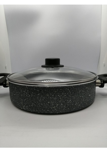 Siyah Granit Basık Tencere, Dayanıklı ve Şık Mutfak Gereci fiyatları