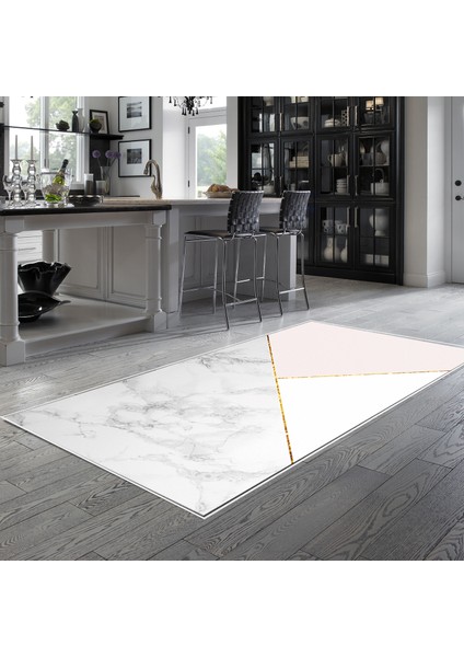 Kaymaz Dijital Mutfak & Salon Halı Trend Geometrik E5008 Beyaz indirimleri